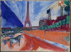 Le Pont De Passy Et La Tour Eiffel — Marc Chagall