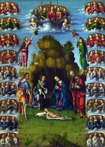 Adoration Of The Shepherds With Angels — Lorenzo Costa (the Elder)