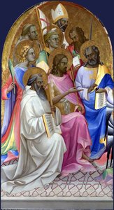 Adoring Saints - Left Main Tier Panel — Lorenzo Monaco