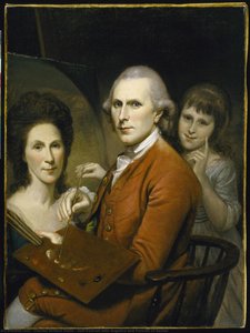 Self-portrait With Angelica And Portrait Of Rachel — Charles Willson Peale