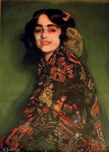 Candida With Chinese Shawl — Ignacio Zuloaga Y Zabala