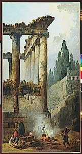 Il Tempio In Rovine. Campi Intorno A Una Marmitta — Hubert Robert