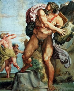 Polyphemos Hurls A Rock To Akis Sun — Annibale Carracci