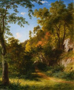 Woodland Path With Figures — James Giles