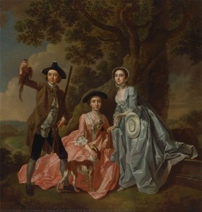 George Rogers And His Wife Margaret And His Sister Margaret Rogers — Francis Hayman