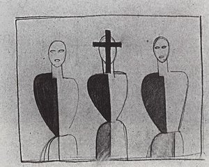Tre Figure Suprematiste — Kazimir Malevič