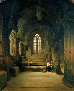Entrance To The Crypt, Roslin Chapel — David Roberts