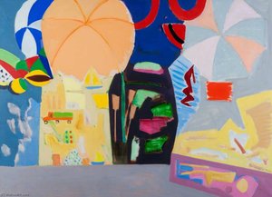 Shopfront With Wheelbarrow — David Alan Redpath Michie