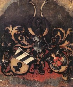 Escudo De Armas Combinado De Las Familias Tucher Y Rieter — Albrecht Dürer