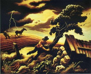 The Hail Storm — Thomas Hart Benton