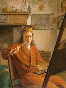 Portrait Of A Painter, Perhaps The Artist Himself, Aert Schouman (attributed To), 1730 — Aert Schouman