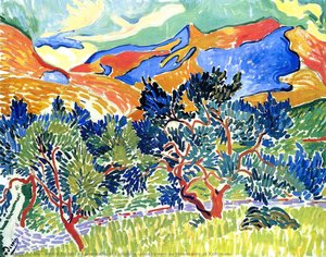 Paysage À Collioure (également Connu Sous Le Nom De Montagnes À Collioure) — André Derain
