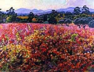 Vines In October (also Known As La Vigne En Octobre) — Theo Van Rysselberghe