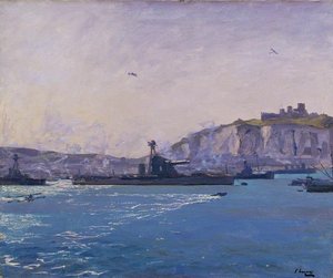 Monitors, Dover Harbour — Sir John Lavery