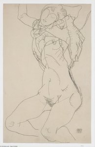 Reclining Semi-nude With Arms Raised — Egon Schiele