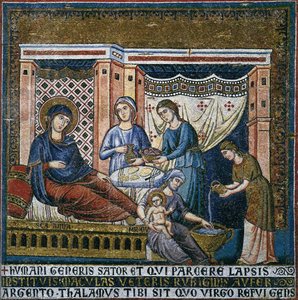 Apsidal Arch: 1. Nativity Of The Virgin — Pietro Cavallini