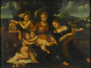 Holy Family With Saint Catherine, Francesco Torbido (attributed To), 1525 — Francesco Torbido