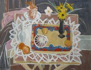Natura Morta Con Conchiglie E Fiori (finestra Dello Studio, Natura Morta) — Sir William George Gillies