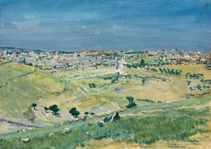 Jerusalem From The Mount Of Olives Gordon's Camel In The Middle Distance — Thomas Cantrell Dugdale
