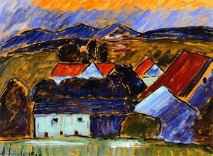 Landschaft Mit Rotem Dach — Alexej Von Jawlensky