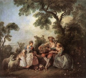 The Bird Cage — Nicolas Lancret