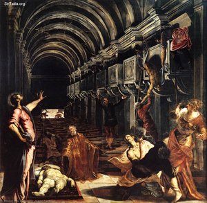San Marcos Trabajando Muchos Milagros — Jacopo Tintoretto