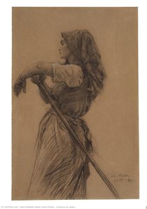 Faneuse Au Repos — Jules Adolphe Aimé Louis Breton