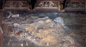 The Effects Of Good Government In The Countryside (detail) — Ambrogio Lorencetti