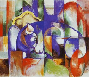 Liegender Büffel — Franz Marc