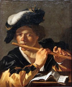 The Flute Player — Dirck Van Baburen