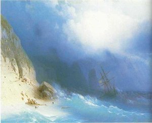 El Naufragio Cerca De Las Rocas — Iván Aivazovski