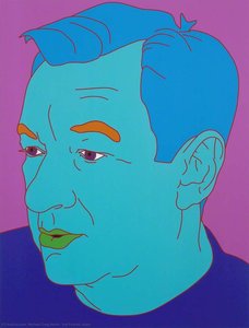 Self Portrait (aqua) — Michael Craig Martin