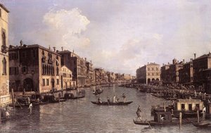 Grand Canal: Looking South-east From The Campo Santa Sophia To The Rialto Bridge — Canaletto