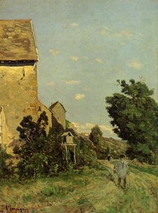 Percorso Attraverso Un Villaggio Normanno — Henri-joseph Harpignies