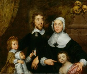 Portrait Of Richard Streatfeild Family — William Dobson
