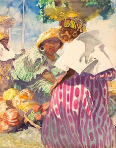 Women in Regional Costume, Natives, Paramaribo, Surinam