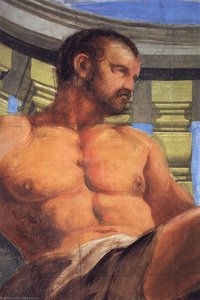 Omphale Punishing Hercules (detail) — 안드레아 포초