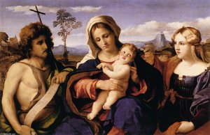 Virgin And Child With St John The Baptist And Mary Magdalene — Palma Vecchio