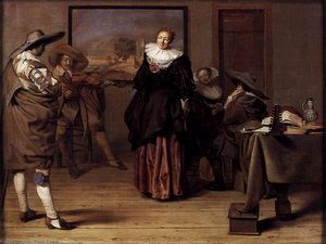 The Dancing Lesson — Pieter Jacobsz Codde