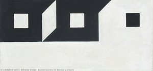 Construccion En Blanco Y Negro — Alfredo Volpi