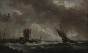 Fishing Boat In A Storm — Ludolf Backhuysen I