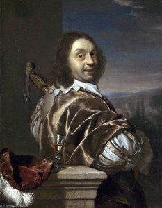Self Portrait Of The Artist, With A Cittern — Frans Van Mieris