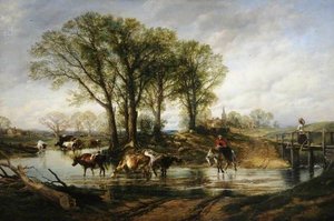 Landscape With Cattle — William Powell Frith