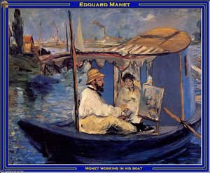 Lavorare Nella Sua Barca — Claude Monet
