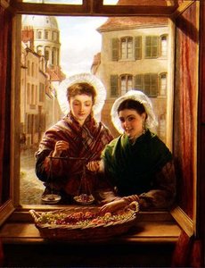 At My Window, Boulogne — William Powell Frith