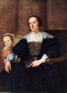 La Femme Et La Fille De Colyn De Nole — Sir Anthony Van Dyck