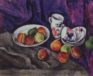 Still Life. Peaches. — Pyotr Konchalovsky