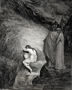 El Infierno, Canto 30, Versos 38-39. " Esa Es El Alma Antigua De La Miserable Myrrha," — Paul Gustave Doré