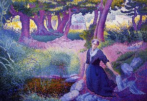 The Washerwoman — Henri Edmond Cross