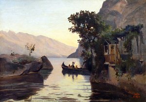 View At Riva, Italian Tyrol — Jean-baptiste-camille Corot